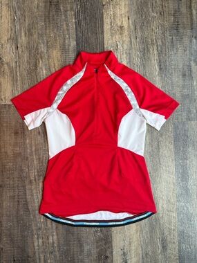 Novara Women’s Cycling Jersey XS Xsmall Red White Short Sleeves Biking Pockets